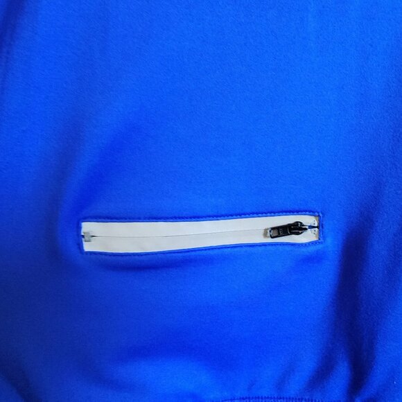 Victoria Secret Pink Ultimate Blue Jacket With Thumb holes 1/4 Zip Size S - Picture 8 of 11